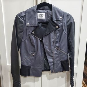 Crop jacket, faux leather
